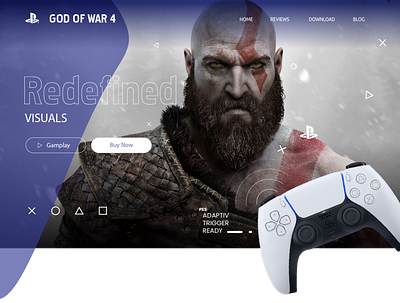 Playstation Game Landing Page (UI) game graphic design ui ux web design