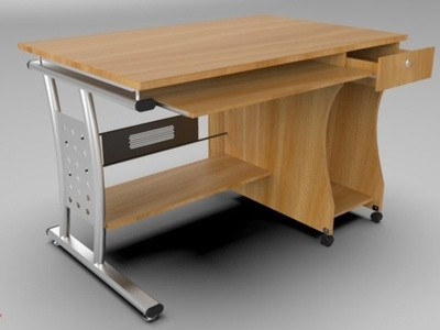 3D Table Desk 3d model autodesk furniture keyshot maya rendering