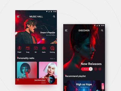 Music Shake App app design ui ux