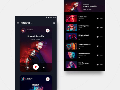 Music Shake App 2 app design ui ux