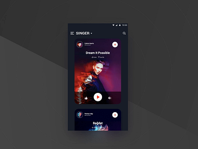 Music Shake App 3 app design ui ux