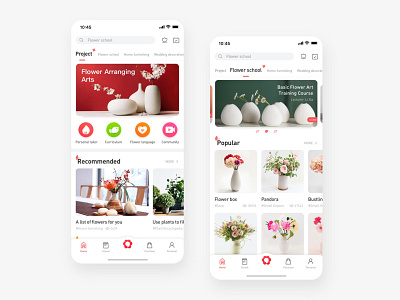 Flower app app branding design illustration ui ux