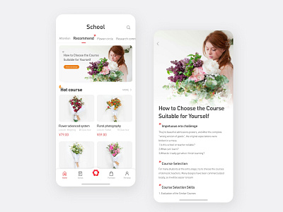 Flower app 3 app branding design ui ux