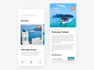 Travel app 2 app design ui ux