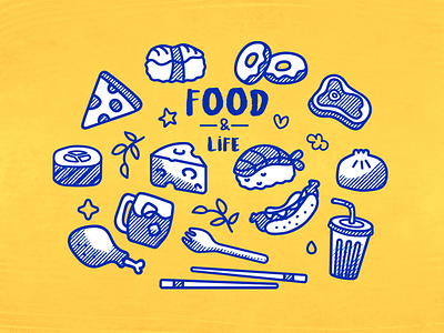 Food food food and drink food art illustration