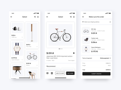 Shopping app ui ux 设计