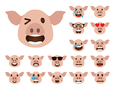 Pig avatars (: avatar pig vector