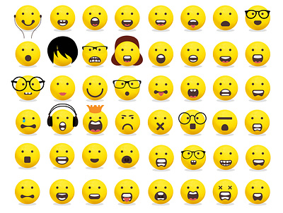 Smiley collection emoji face smile smiley collection smiley collection yellow