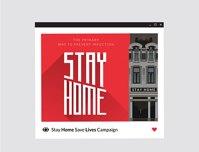 Stay home - coronavirus prevention banner.