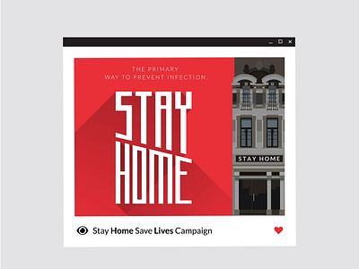 Stay home - coronavirus prevention banner.