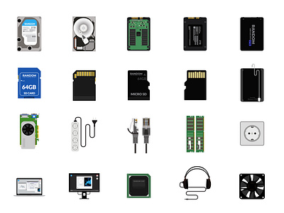 Pc Personal computer vector icons