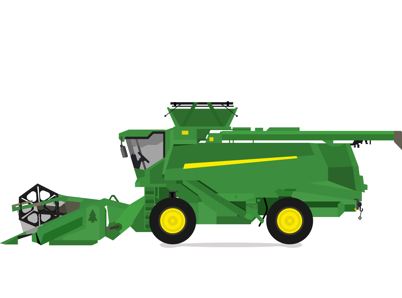 Combine harvester by Bluepentool 2 on Dribbble