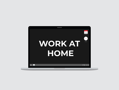 Work at home - Coronavirus prevention background banner concept corona covid 19 design disease epidemic flu graphic health house illustration infection lettering message pandemic poster prevention protection