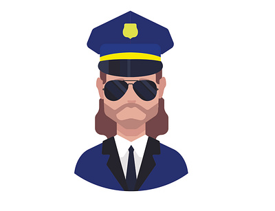 Police officer avatar avatar design face flat human logo police police officer policeman portrait vector