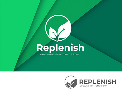Replenish Growing for tomorrow logodesign