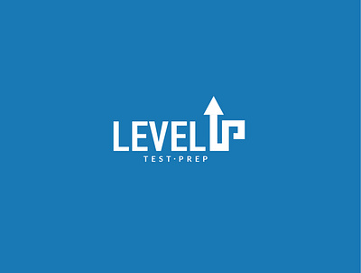 Level up test prep logo concept level up logo logo design vector