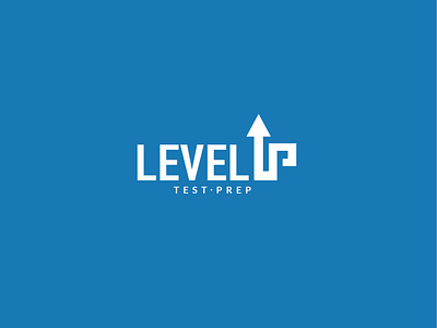 Level up test prep logo concept