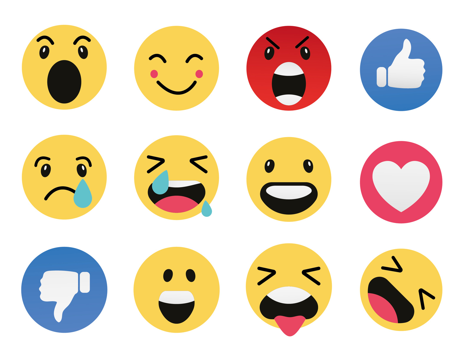 Smileys emoticons vector set by Bluepentool 2 on Dribbble