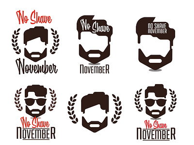 No shave November design, prostate cancer awareness, autumn barber beard cancer awareness curly design disguise drawing elegant emblem face facial fashion graphic hair hairstyle handsome hipster illustration lumberjack