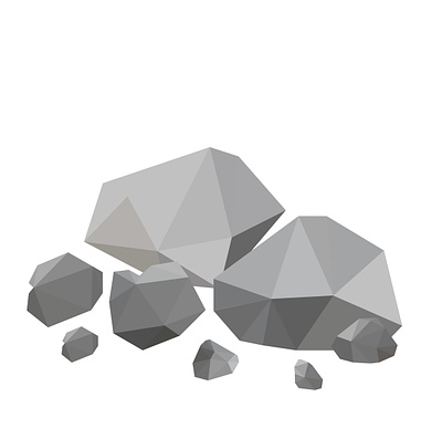 Pile of rocks broken detail element geology granite grey illustration material natural nature pile rock stone vector
