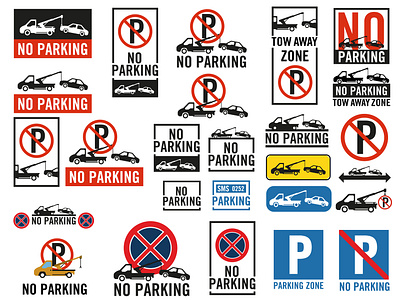 No Parking,Parking signs