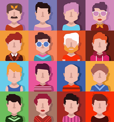 Avatar collection avatar avatar collection face graphic human illustration portrait smile symbol vector