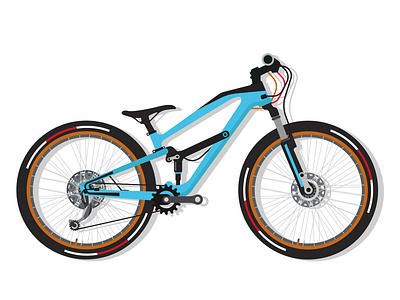 ull suspension mountain bike vector design