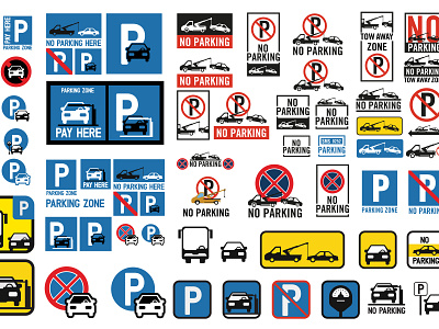 Parking, no parking icons vector no parking icons vector parking