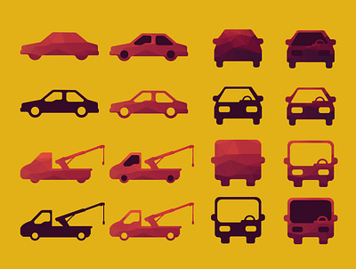 Car, bus, truck icons bus icon truck icons vector