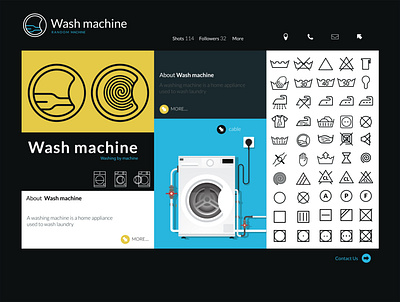 Web design for a wash machine company avatar coal design face graphic human illustration logo symbol vector web design
