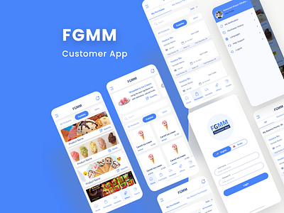 Customer App blue and white categories clean design clean ui deals filter ui items login offers product design shopping app shopping cart side menu ui ui ux uidesign