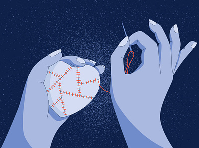 Mend a broken heart 2d art art concept design hands illustration illustration art psychology vector