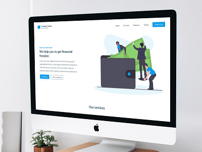 Finance company Landing Page Design