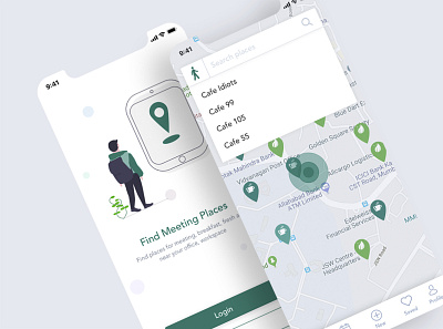 Finding place app app design brand design digital finding illustration iphone x meeting social app ui uidesign uiux ux design uxdesign vector