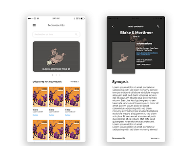 Editions Dargaud app book book app design french material design mobile mobile app mobile app design reading app ui ux