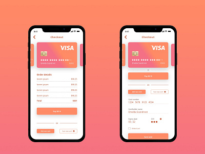 Daily UI #2 : Credit Card Checkout app daily dailyui design french material design mobile app ui ux