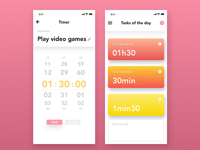 Daily UI #14 - Timer app daily dailyui design french material design mobile app ui ux vector