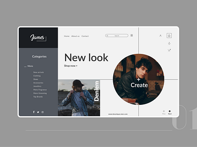 James Shopping store web landing page app brand branding clean design icon identity ios lettering logo minimal type typography ui ux web website