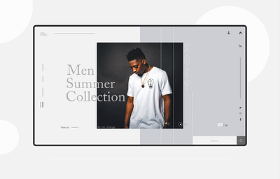 Mens summer shopping store app clean design ui ux web web landing page webdesign website