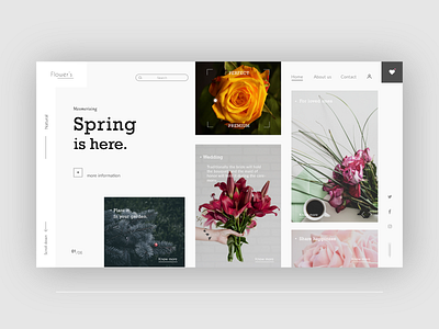 Flower's Store web landing page (Part 2) design flower shop flower website store ui ux web web design web landing page website