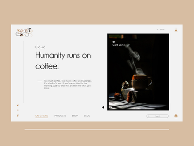 Coffee website landing page design
