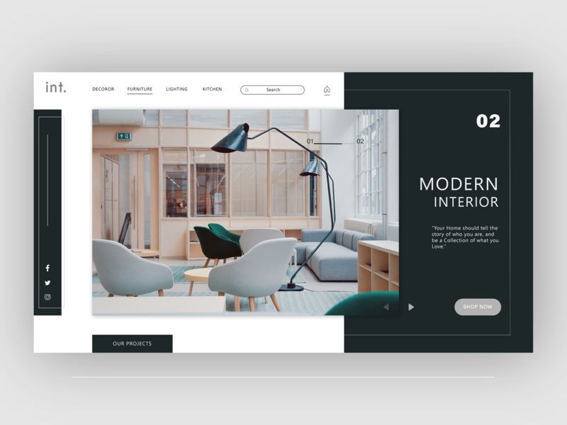 Interior Architecture Website Landing Page Design By Dhrity