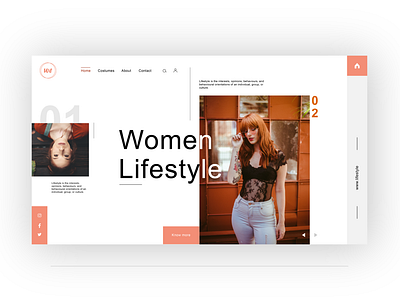 Women style fashion store website landing page