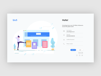WEB Sign up page design