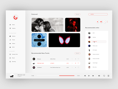 Music App Design page app app design app icon app ui application clean design logo music app music world typography ui ux web website