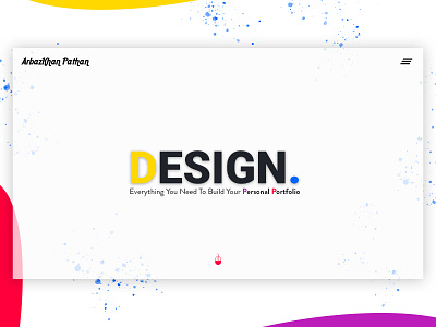 Personal Portfolio banner banner design clean concept design header personal portfolio simple design typography