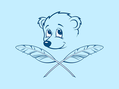 Docs Bear bear care bear feather fuzzy pen quill