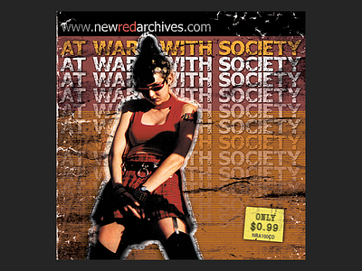 V/A "At War With Society" CD bands cd compilation cover hardcore music new red archives punk rock various artists