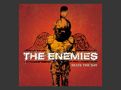 The Enemies - "Seize The Day" album armor cd cover enemies graphic design knight lookout records photography punk wings