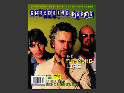 Shredding Paper No. 14 cover flaming lips indie rock magazine music print publication shredding paper